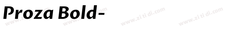 Proza Bold字体转换